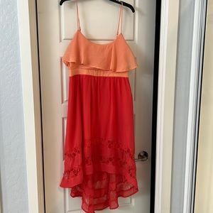 4/$20 Charlotte Russe Two tone coral HiLow dress Sz XL